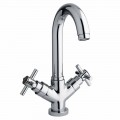 Rubinetto Monoforo Orientabile con Scarico in Ottone Cromo Made in Italy - Zumbo