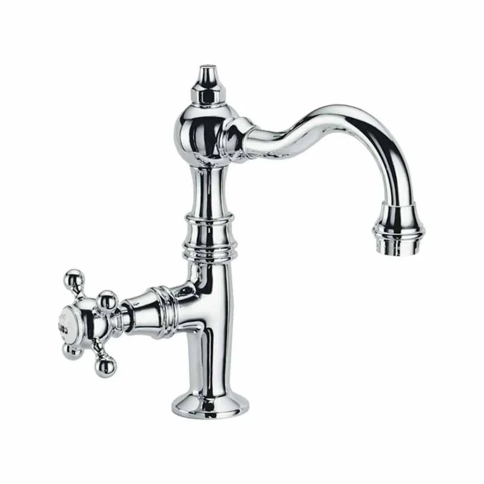 Rubinetto per Lavabo Bagno Monoacqua di Design in Ottone Made in Italy - Binsu Viadurini