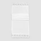 Runner in Lino con Pizzo Bianco da Tavolo Qualità di Lusso Italiana - Farnese Viadurini