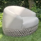 Salotto con Base in Stoffa Intrecciata per Esterni - Pixie Viadurini