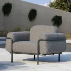 Salotto da Esterno con Divano e 2 Poltrone in Tessuto Made in Italy - Suki Viadurini