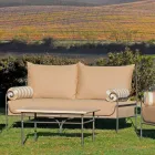 Salotto da Giardino Artigianale con Struttura in Ferro Made in Italy - Lisotto Viadurini