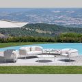 Salotto da Giardino con 1 Divano e 2 Poltrone Made in Italy - Fioriera
