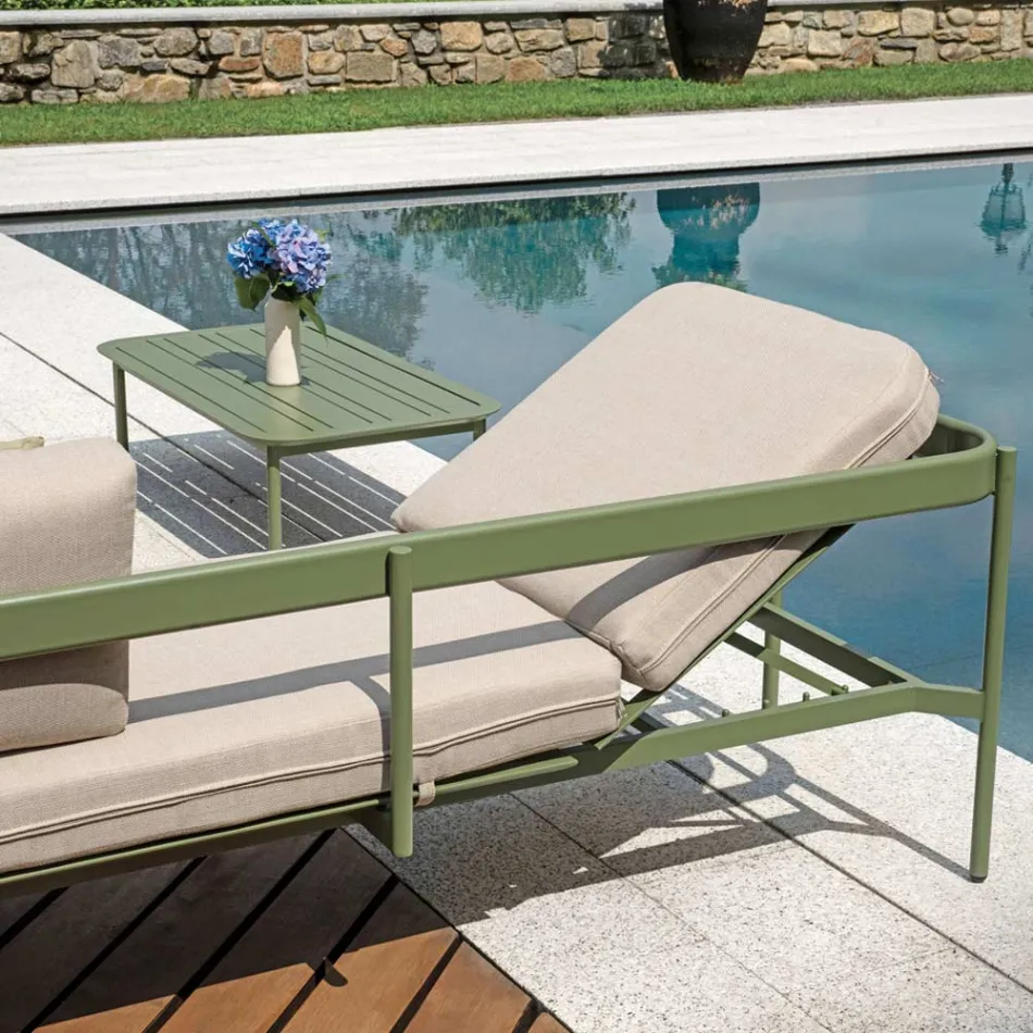 Salotto da Giardino con 2 Divani e 1 Tavolino in Alluminio - Daisy Viadurini