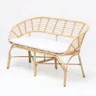 Salotto da Giardino in Alluminio e Intreccio in Polyrattan e Cuscini - Ellide Viadurini