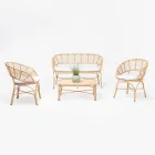 Salotto da Giardino in Alluminio e Intreccio in Polyrattan e Cuscini - Ellide Viadurini