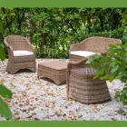 Salotto da Giardino in Alluminio e Intreccio in Polyrattan - Melina Viadurini