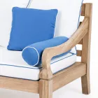 Salotto da Giardino in Legno Teak Naturale Spazzolato - Artes Viadurini