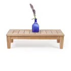 Salotto da Giardino in Legno Teak Naturale Spazzolato - Artes Viadurini