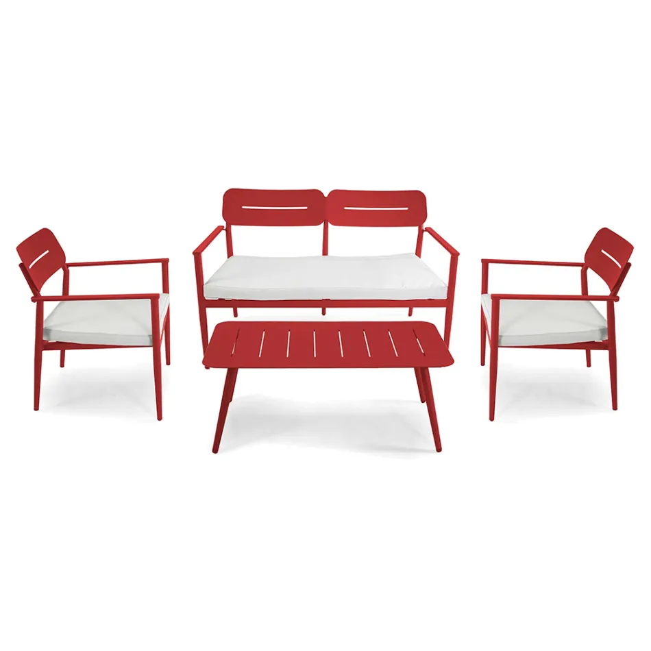 Salotto da Giardino Realizzato in Alluminio di Diverse Finiture - Souvenir Viadurini