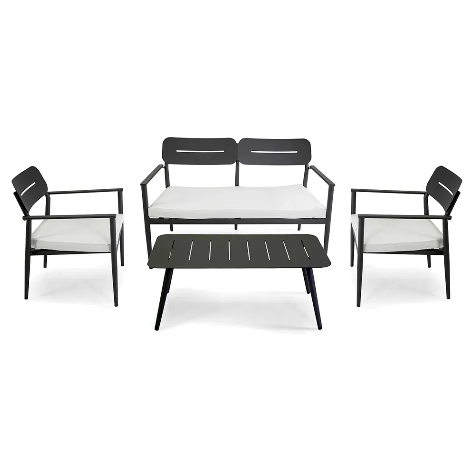Salotto da Giardino Realizzato in Alluminio di Diverse Finiture - Souvenir Viadurini