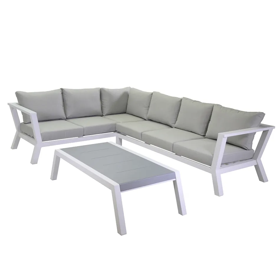 Salotto da Giardino Realizzato in Alluminio - Pastelli Viadurini