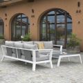 Salotto da Giardino Realizzato in Alluminio - Pastelli
