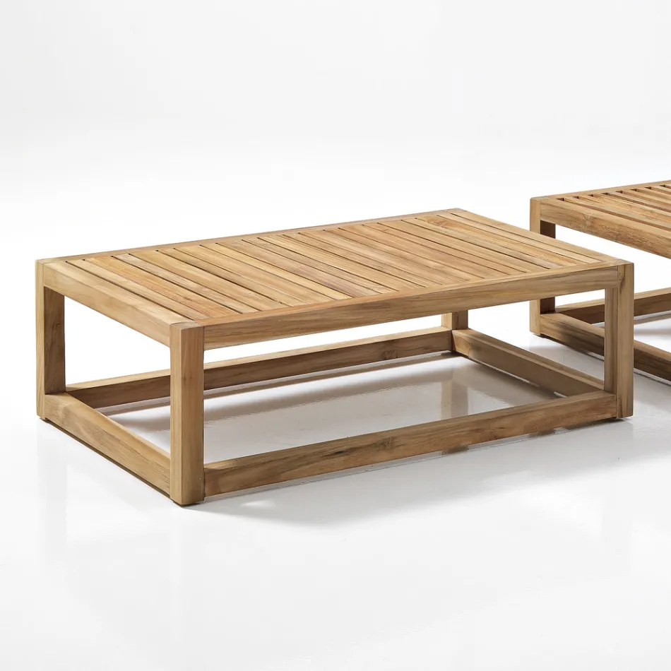 Salotto da Giardino Realizzato in Teak con Cuscini - Circe Viadurini