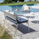 Salotto per il Giardino con Poltrone e Divano in Metallo Made in Italy - Prato Viadurini