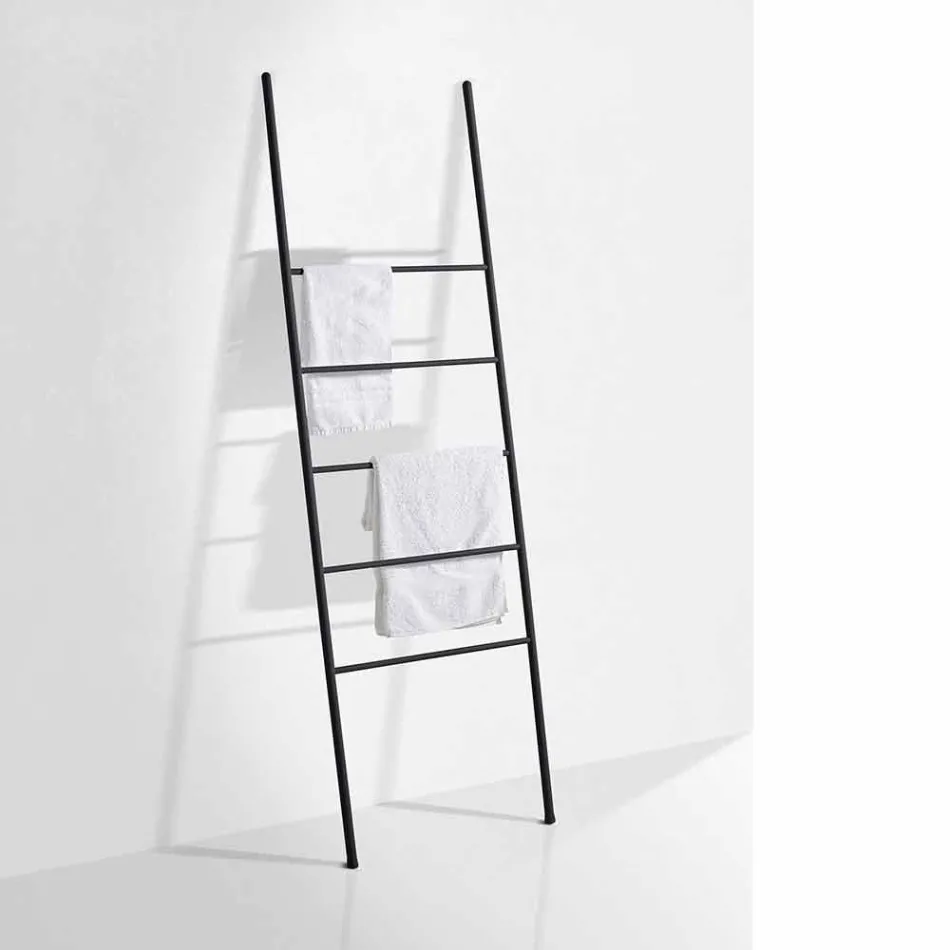 Scala Porta Asciugamani di Design Moderno in Metallo Bianco o Nero – Oppalà Viadurini