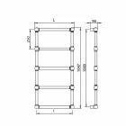 Scaldasalviette Componibile Idraulico Tubo d'Ottone Cromo a 194 W - Caesar Viadurini