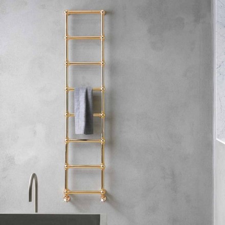 Scaldasalviette Componibile Idraulico Tubo d'Ottone Oro a 311 W - Caesar Viadurini