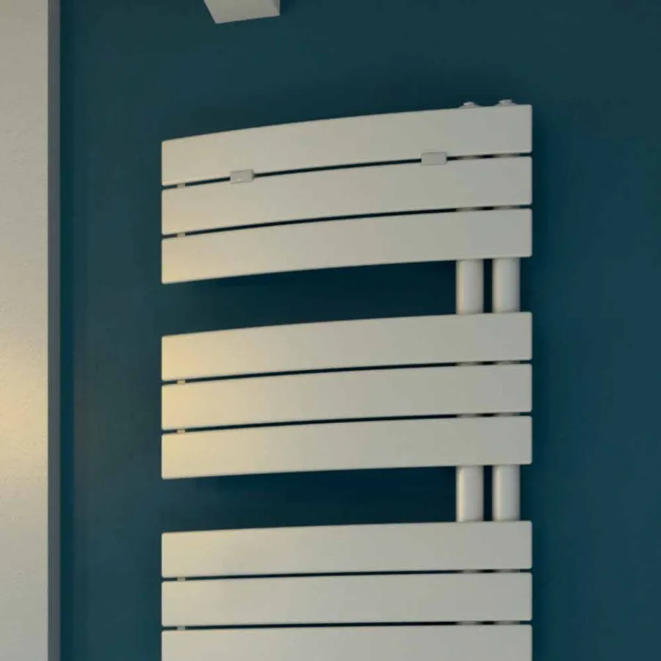 Scaldasalviette elettrico di design in acciaio bianco Sail Scirocco H Viadurini