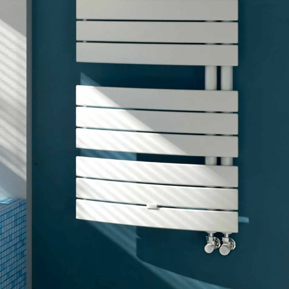 Scaldasalviette elettrico di design in acciaio bianco Sail Scirocco H Viadurini
