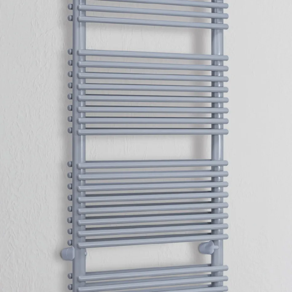 Scaldasalviette Elettrico in Acciaio Finitura Alluminio Made in Italy - Brioches Viadurini