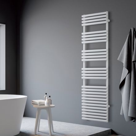 Scaldasalviette Elettrico in Acciaio Finitura Bianco Puro Made in Italy - Limone Viadurini