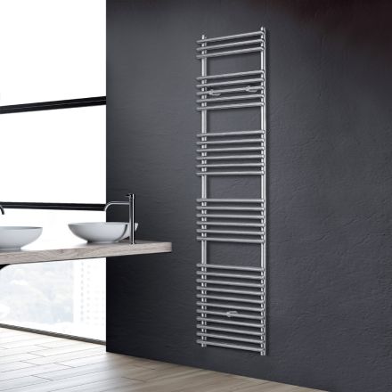 Scaldasalviette Elettrico in Acciaio Finitura Satin Made in Italy - Buccia Viadurini