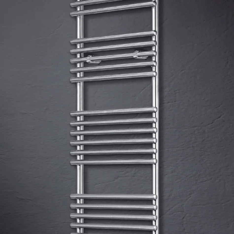 Scaldasalviette Elettrico in Acciaio Finitura Satin Made in Italy - Buccia Viadurini