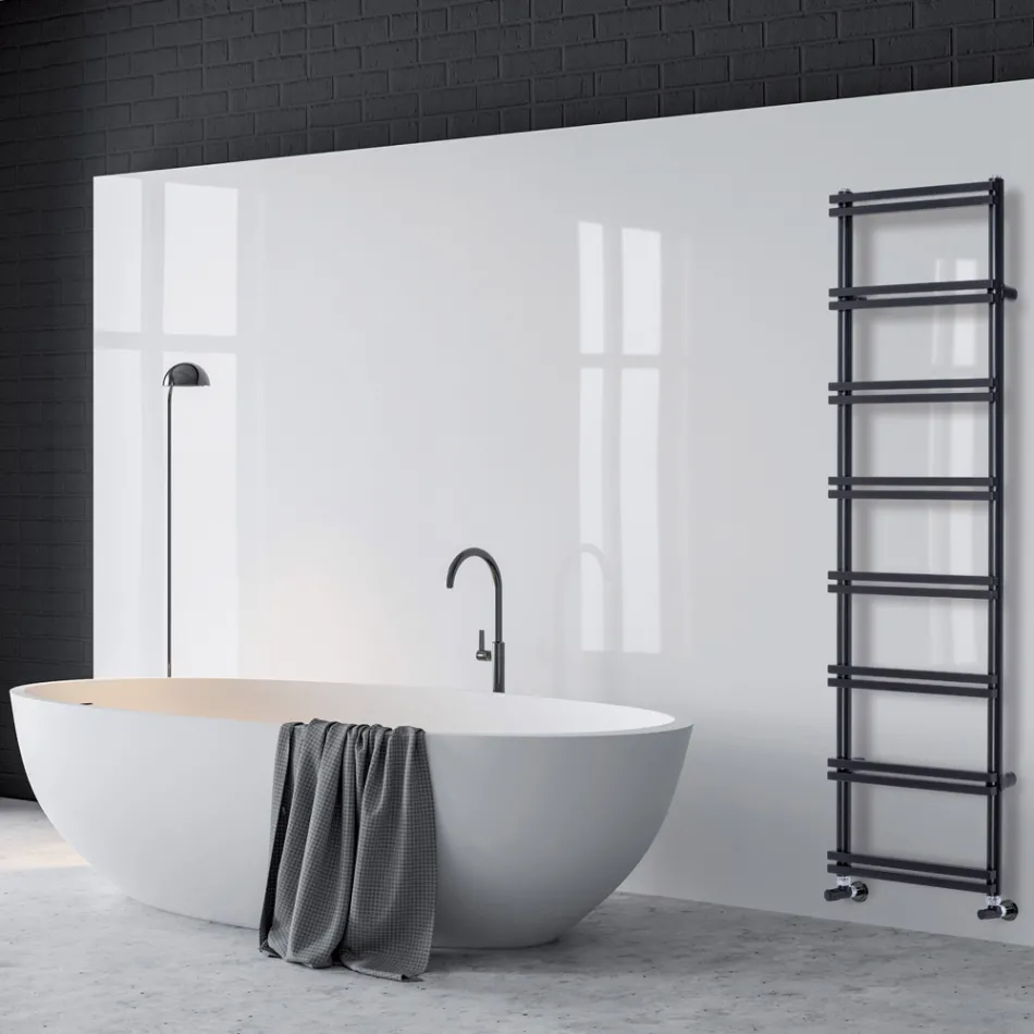 Scaldasalviette Idraulico con Collettori Verticali Made in Italy - Zenzero Viadurini