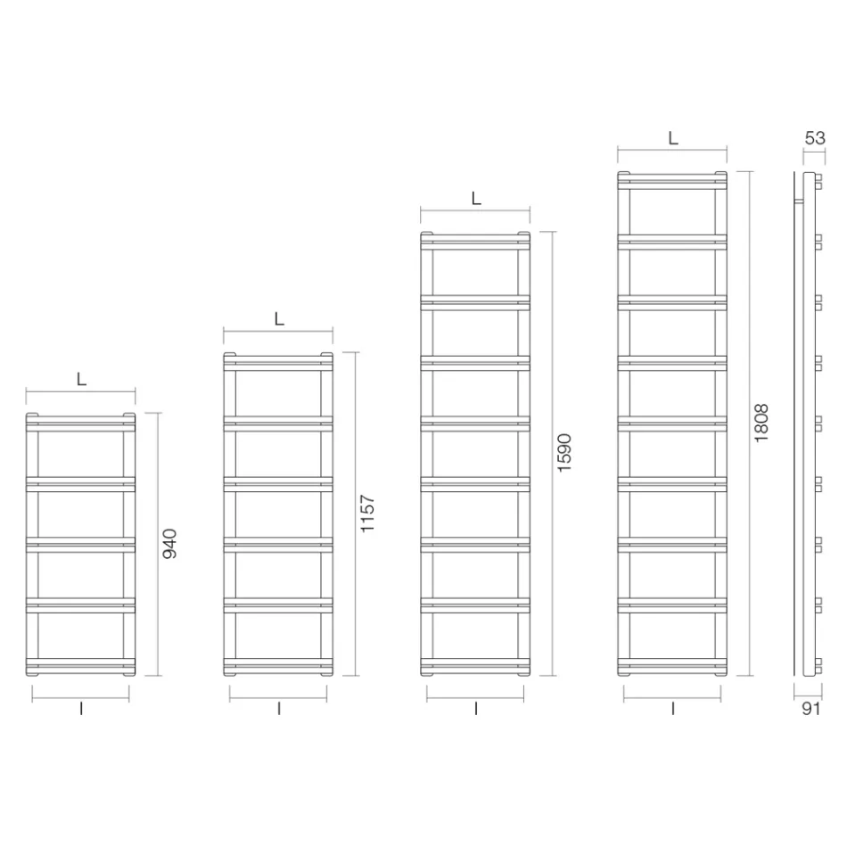Scaldasalviette Idraulico con Collettori Verticali Made in Italy - Zenzero Viadurini