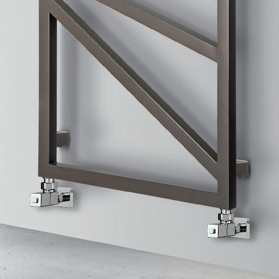 Scaldasalviette Idraulico con Elementi Quadrati Made in Italy - Mandorle Viadurini