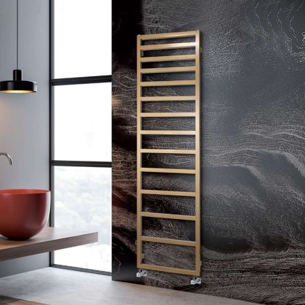 Scaldasalviette Idraulico con Linee Semplici in Acciaio Made in Italy - Pistacchio Viadurini