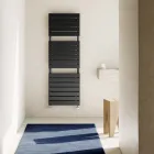 Scaldasalviette Idraulico in Acciaio al Carbonio Nero Made in Italy - Carezza Viadurini