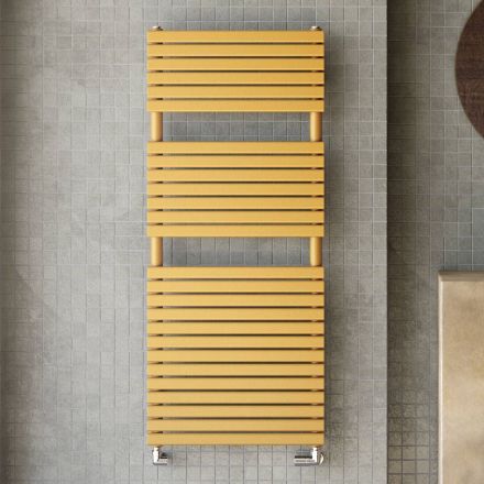 Scaldasalviette Idraulico in Acciaio al Carbonio Ocra Made in Italy - Tepore Viadurini