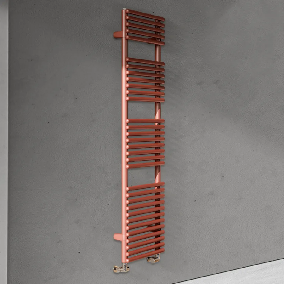 Scaldasalviette Idraulico in Acciaio al Carbonio Ruggine Made in Italy - Coccola Viadurini