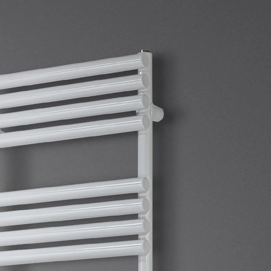 Scaldasalviette Idraulico in Acciaio Finitura Bianco Puro Made in Italy - Limone Viadurini