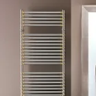 Scaldasalviette Idraulico in Acciaio Finitura Cromo e Oro Made in Italy - Laura Viadurini