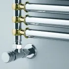 Scaldasalviette Idraulico in Acciaio Finitura Cromo e Oro Made in Italy - Laura Viadurini
