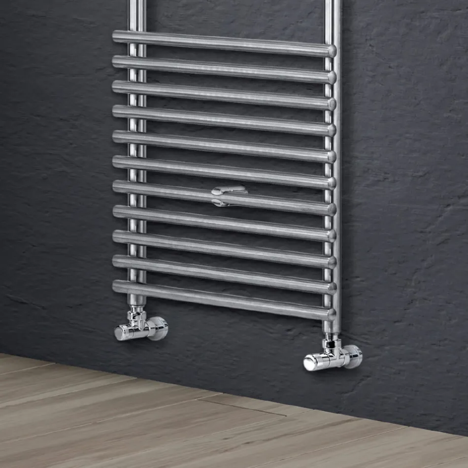 Scaldasalviette Idraulico in Acciaio Finitura Satin Made in Italy - Buccia Viadurini