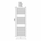 Scaldasalviette in Acciaio Inox Design a Parete da Bagno, 2 Misure 391 W - Italo Viadurini
