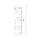 Scaldasalviette Misto con Elementi Quadrati Made in Italy - Mandorle Viadurini