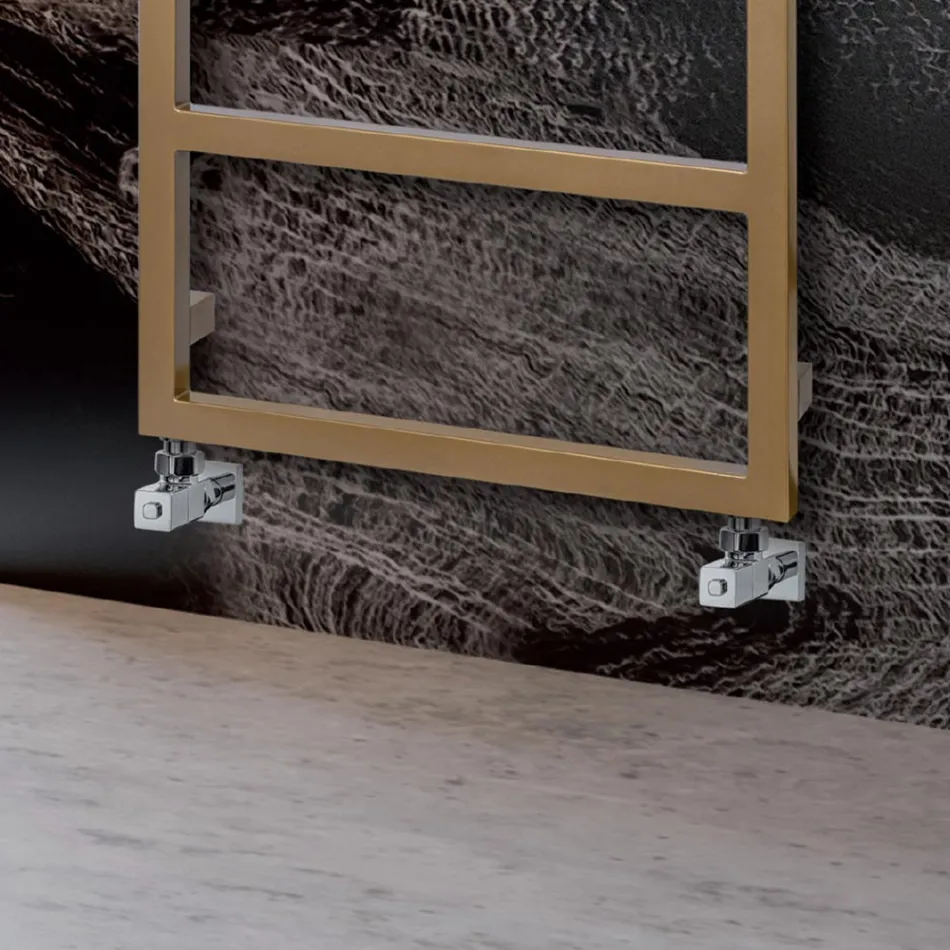 Scaldasalviette Misto con Linee Semplici in Acciaio Made in Italy - Pistacchio Viadurini