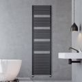 Scaldasalviette Misto in Acciaio Finitura Jet Black Made in Italy - Brownies