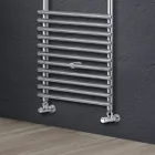 Scaldasalviette Misto in Acciaio Finitura Satin Made in Italy - Buccia Viadurini