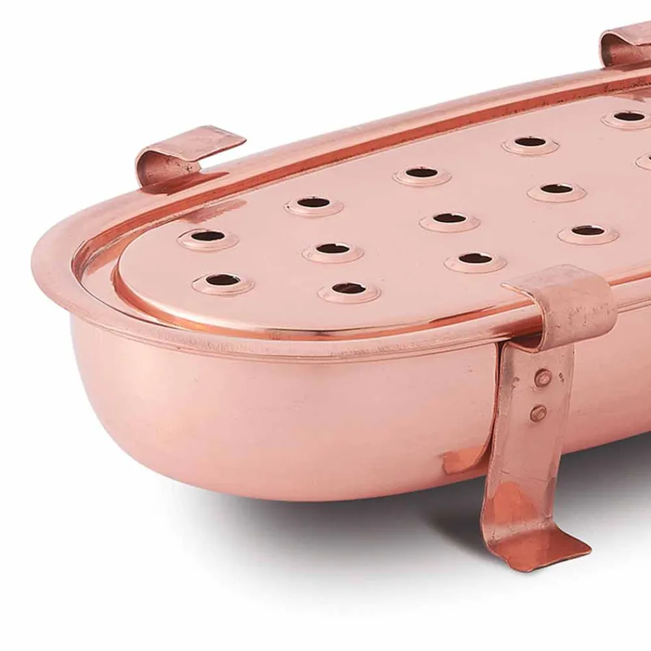 Scaldavivande da Tavolo per Pentole in Rame Made in Italy 45x23 cm - Mariaelena Viadurini