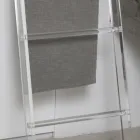 Scaletta Porta Asciugamani Bagno Cristallo Acrilico Trasparente - Astuta Viadurini