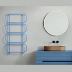 Scaletta Scaldasalviette Elettrica in Acciaio Piatto Colorato Made in Italy - Chain Viadurini
