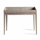 Scrittoio di design moderno in legno noce, L 105 x P 65 cm, Acario Viadurini