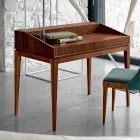 Scrittoio di design moderno in legno noce, L 105 x P 65 cm, Acario Viadurini