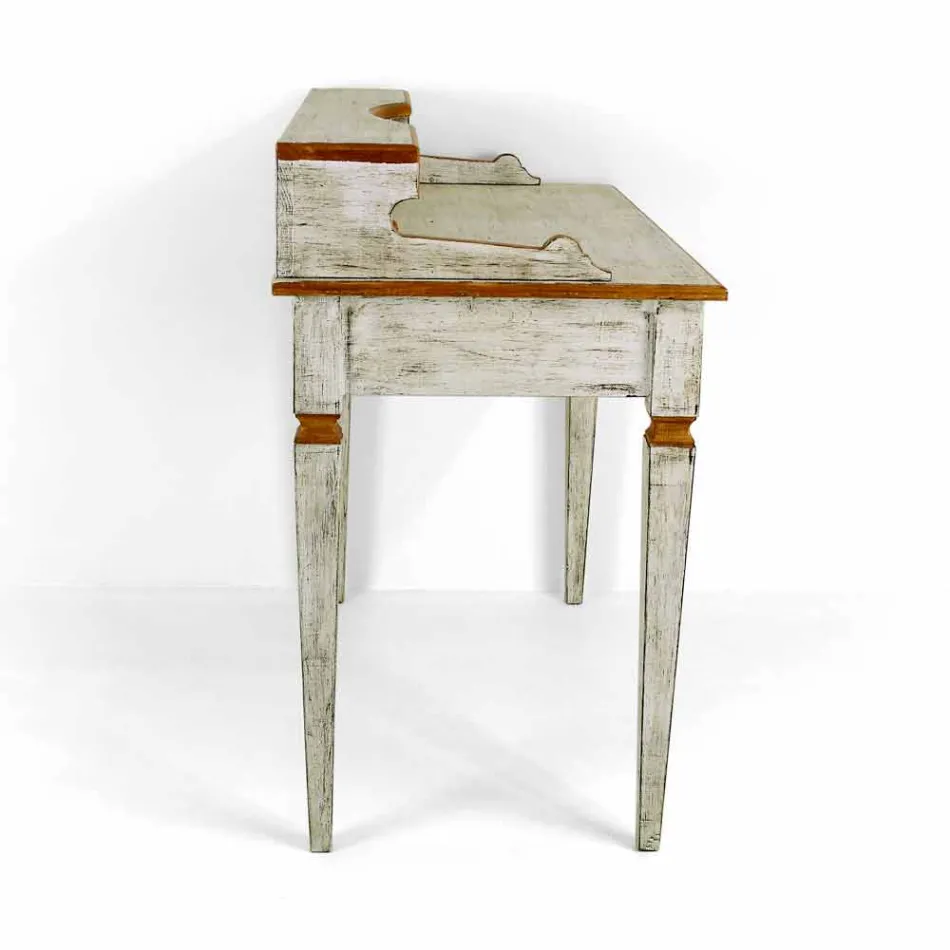 Scrittoio Fatto a Mano in Legno Massello con 4 Cassetti Made in Italy - Amela Viadurini